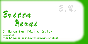 britta merai business card